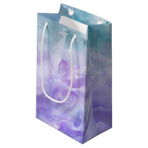 Bolsa De Regalo Pequeña Giro de nubes azul y púrpura