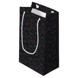 Bolsa De Regalo Pequeña Globos - Contorno de verano sobre fondo negro