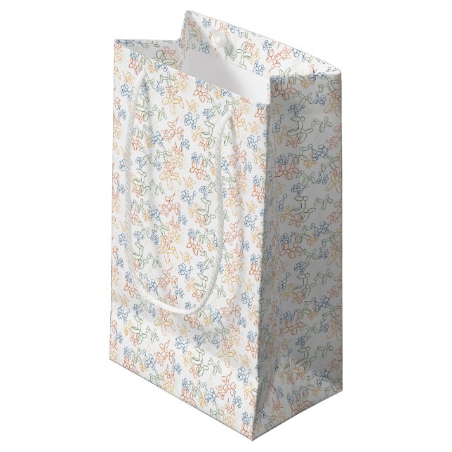 Bolsa De Regalo Pequeña Globos - Esquema de otoño sobre fondo blanco (Angulo Anverso)