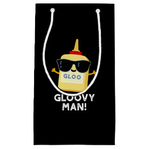 Bolsa De Regalo Pequeña Gloovy Man Funny Super Glue Pun Dark BG