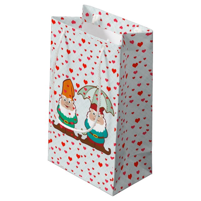Bolsa De Regalo Pequeña Gnomos felices y gruñones (Angulo reverso)
