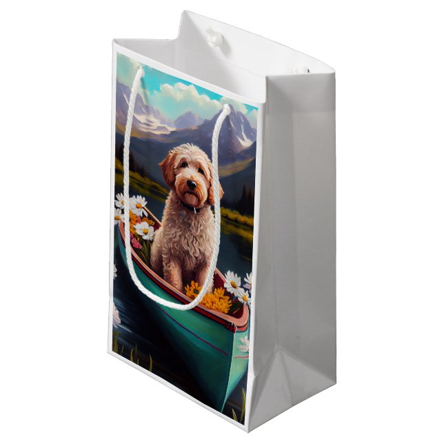 Bolsa De Regalo Pequeña Goldendoodle en un remo: Una aventura escénica (Angulo Anverso)