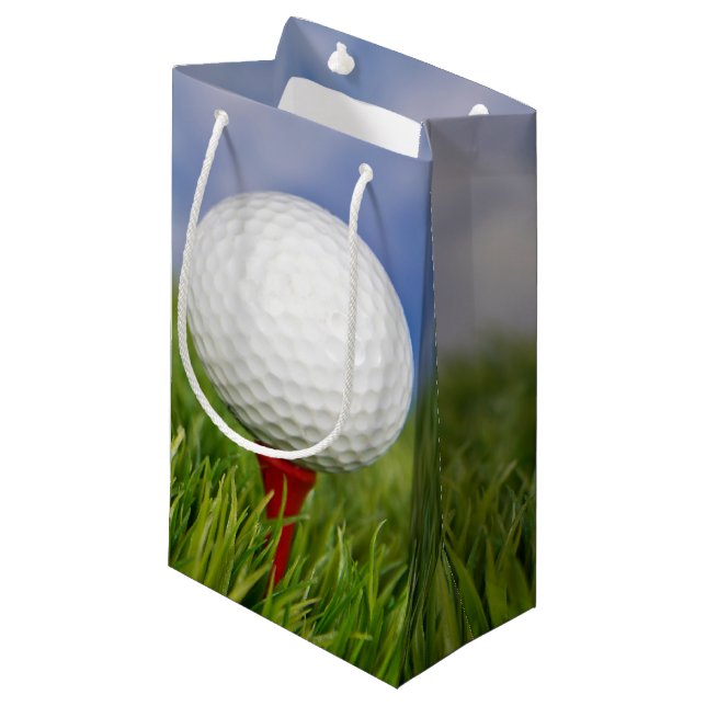 Bolsa De Regalo Pequeña Golf Ball en el tee (Angulo Anverso)