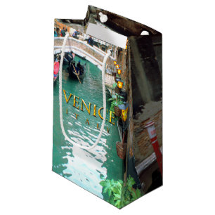 Bolsa De Regalo Pequeña Góndolas en un canal veneciano