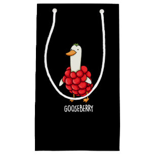 Bolsa De Regalo Pequeña Gooseberry Funny Berry Pun Dark BG