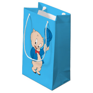 Bolsa De Regalo Pequeña Gorra que agita gordinflón del cerdo el  
