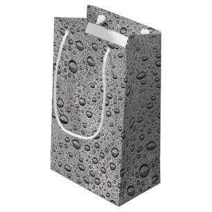 Bolsa De Regalo Pequeña Gotas de agua gris