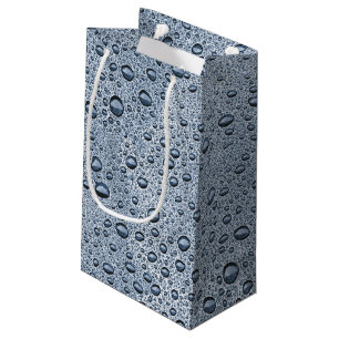 Bolsa De Regalo Pequeña Gotas de agua gris de cañón