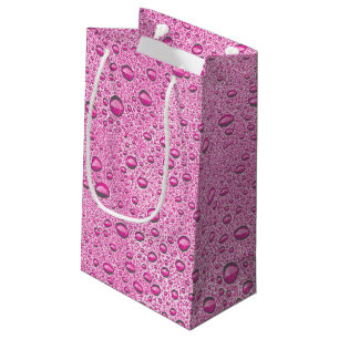 Bolsa De Regalo Pequeña Gotas de agua rosada caliente