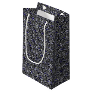 Bolsa De Regalo Pequeña Gotas de lluvia gris azul Metalizado