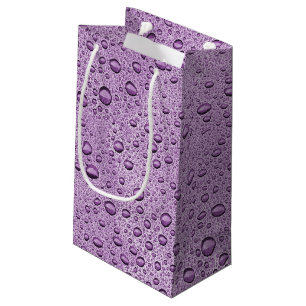 Bolsa De Regalo Pequeña Gotitas de agua púrpura