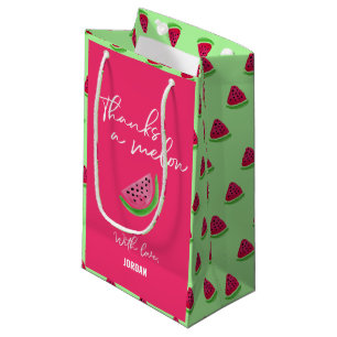 Bolsa De Regalo Pequeña Gracias a Melon Watermelon 1er cumpleaños Gracias