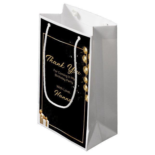 Bolsa De Regalo Pequeña Gracias por venir al Fiesta (Angulo Anverso)