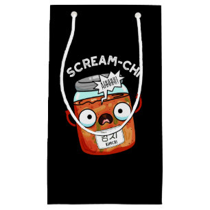 Bolsa De Regalo Pequeña Gracioso Kimchi de Scream-chi Puns Oscuro BG