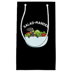 Bolsa De Regalo Pequeña Gracioso salamander Animal Pun Dark BG