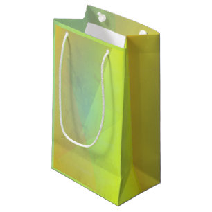Bolsa De Regalo Pequeña Gradación Geométrica Amarilla Moderna
