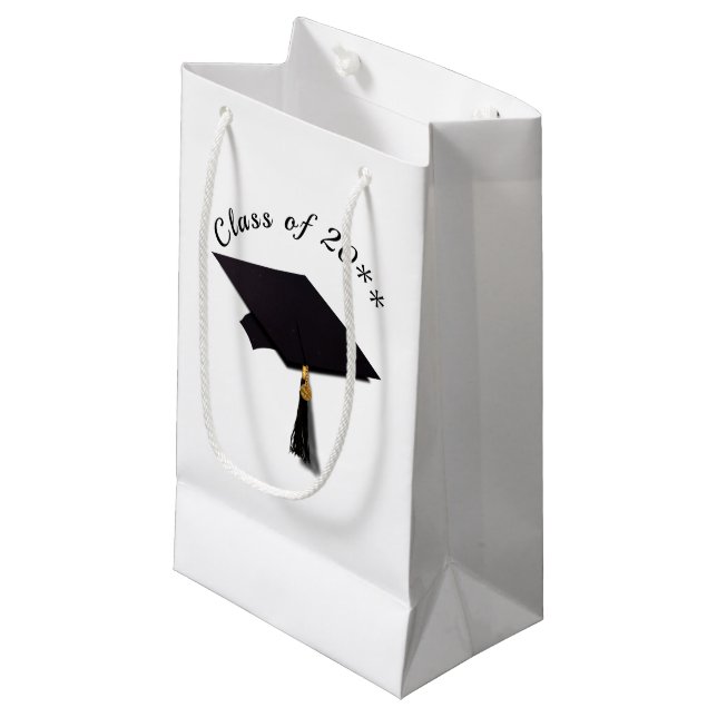 Bolsa De Regalo Pequeña Graduación de Grad Cap (Angulo Anverso)