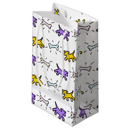 Bolsa De Regalo Pequeña Graffiti de huesos de perro Estilo Elegir color S 