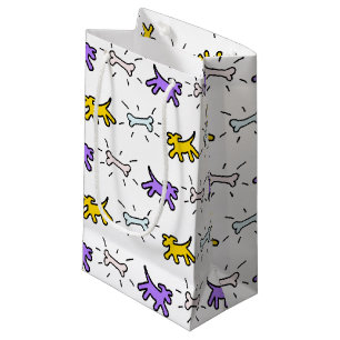 Bolsa De Regalo Pequeña Graffiti de huesos de perro Estilo Elegir color S