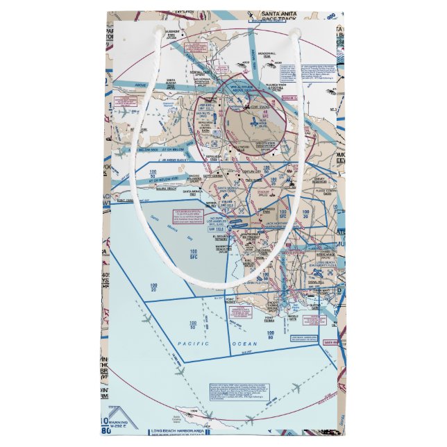 Bolsa De Regalo Pequeña Gráfico de las vías aéreas de Los Ángeles (Anverso)