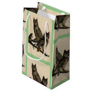 Bolsa De Regalo Pequeña Gran búho de los pájaros de América de Audubon