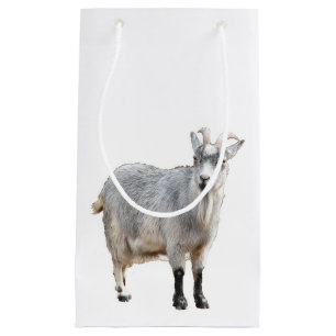 Bolsa De Regalo Pequeña Granja de cabra gris Fotografía de naturaleza anim
