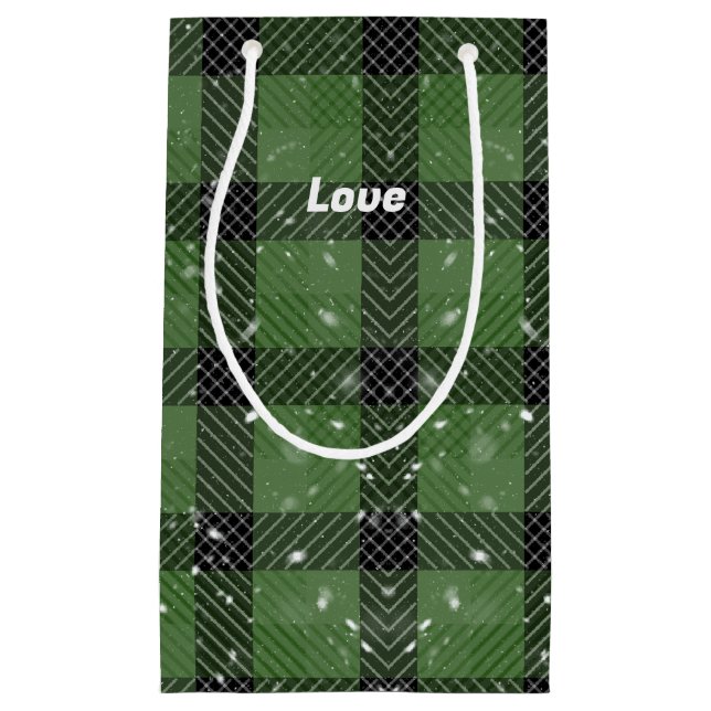 Bolsa De Regalo Pequeña Green family christmas wallpaper (Anverso)