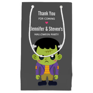 Bolsa De Regalo Pequeña Green Frankenstein Monster Halloween Gracias
