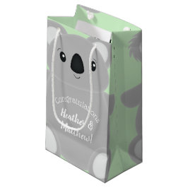 Bolsa De Regalo Pequeña Green Koala Bear Baby Shower