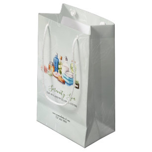 Bolsa De Regalo Pequeña Green Watercolor Day Spa y Wellness Product