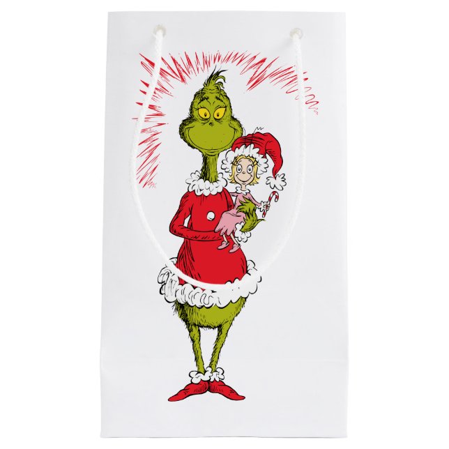 Bolsa De Regalo Pequeña Grinch Holds Cindy Lou Who (Anverso)