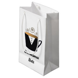 Bolsa De Regalo Pequeña Groomsmen Nombre Personalizado Tuxedo Pequeño Bols