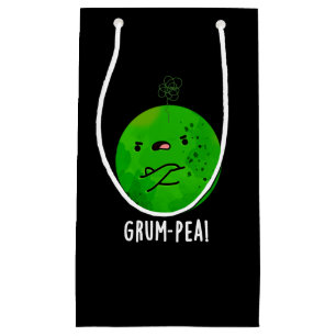 Bolsa De Regalo Pequeña Grum-pea Funny Veggie Pun Dark BG