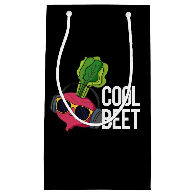 Bolsa De Regalo Pequeña Guay Beet Funny Veggie Pun Dark BG (Anverso)