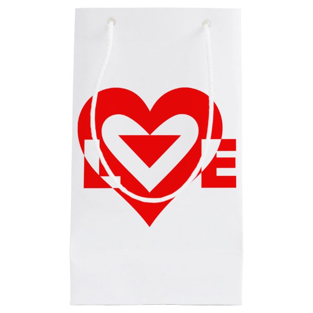 Bolsa De Regalo Pequeña Guay Love Graphic, rojo (Anverso)