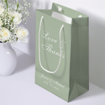 Guión de boda verde salvia Amor y agradecimiento S