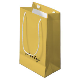 Bolsa De Regalo Pequeña Guión dorado simple personalizado