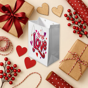 Bolsa De Regalo Pequeña Guión rojo oscuro verdadero amor