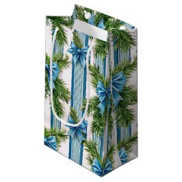 BOLSA DE REGALO PEQUEÑA GUIRNALDA DE SIEMPRE VERDE AZUL FIESTAS LAZO Y RAY