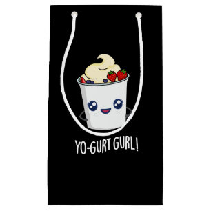Bolsa De Regalo Pequeña Gurl Gurl Graciosa Yogurt Pun Dark BG