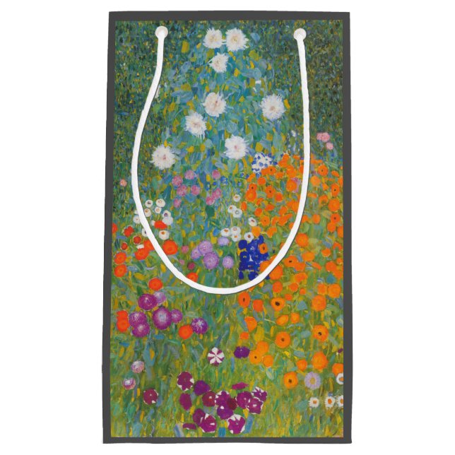 Bolsa De Regalo Pequeña Gustav Klimt Flor Jardín Naturaleza (Anverso)