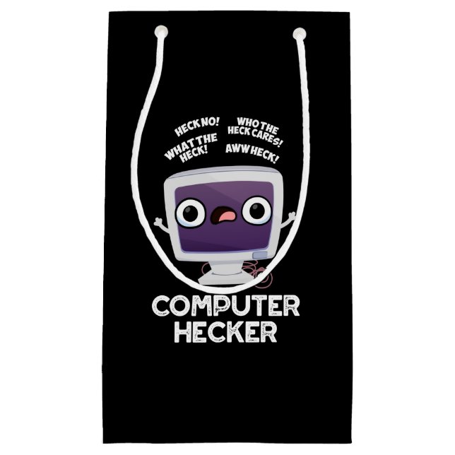 Bolsa De Regalo Pequeña Hacker Funny Hacker Pun Dark BG (Anverso)