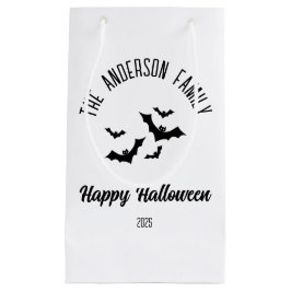 Bolsa De Regalo Pequeña Halloween Black Bats Nombre personalizado año