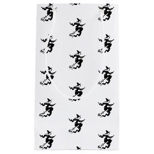 Bolsa De Regalo Pequeña Halloween bruja favores en blanco y negro