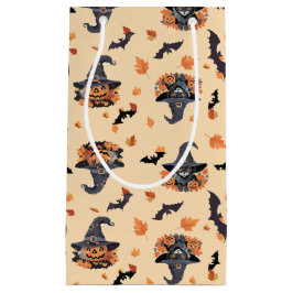 Bolsa De Regalo Pequeña Halloween con gatos y calabazas