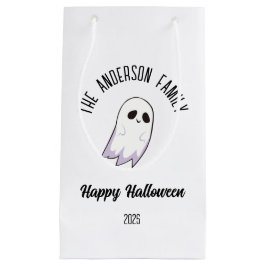 Bolsa De Regalo Pequeña Halloween Cute Ghost Personalizado Nombre Año