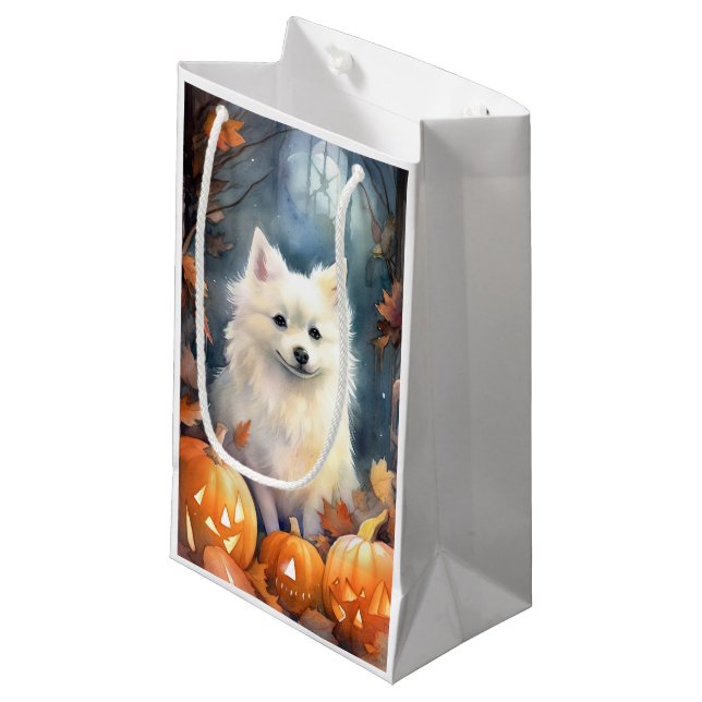 Bolsa De Regalo Pequeña Halloween Eskimo Estadounidense con calabazas asus (Angulo Anverso)