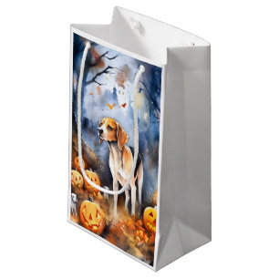 Bolsa De Regalo Pequeña Halloween Foxhound American English con calabazas