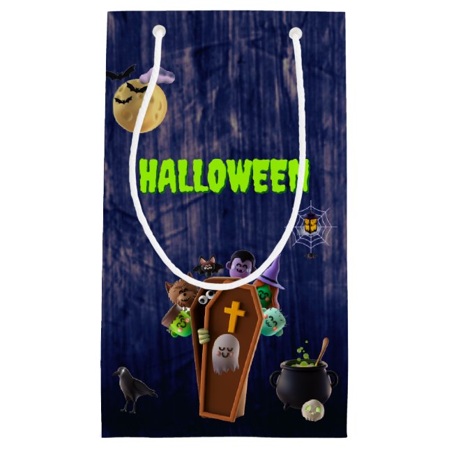 Bolsa De Regalo Pequeña Halloween - Monstruos (Anverso)