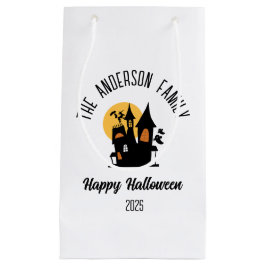 Bolsa De Regalo Pequeña Halloween Scary Haunted House Nombre personalizado